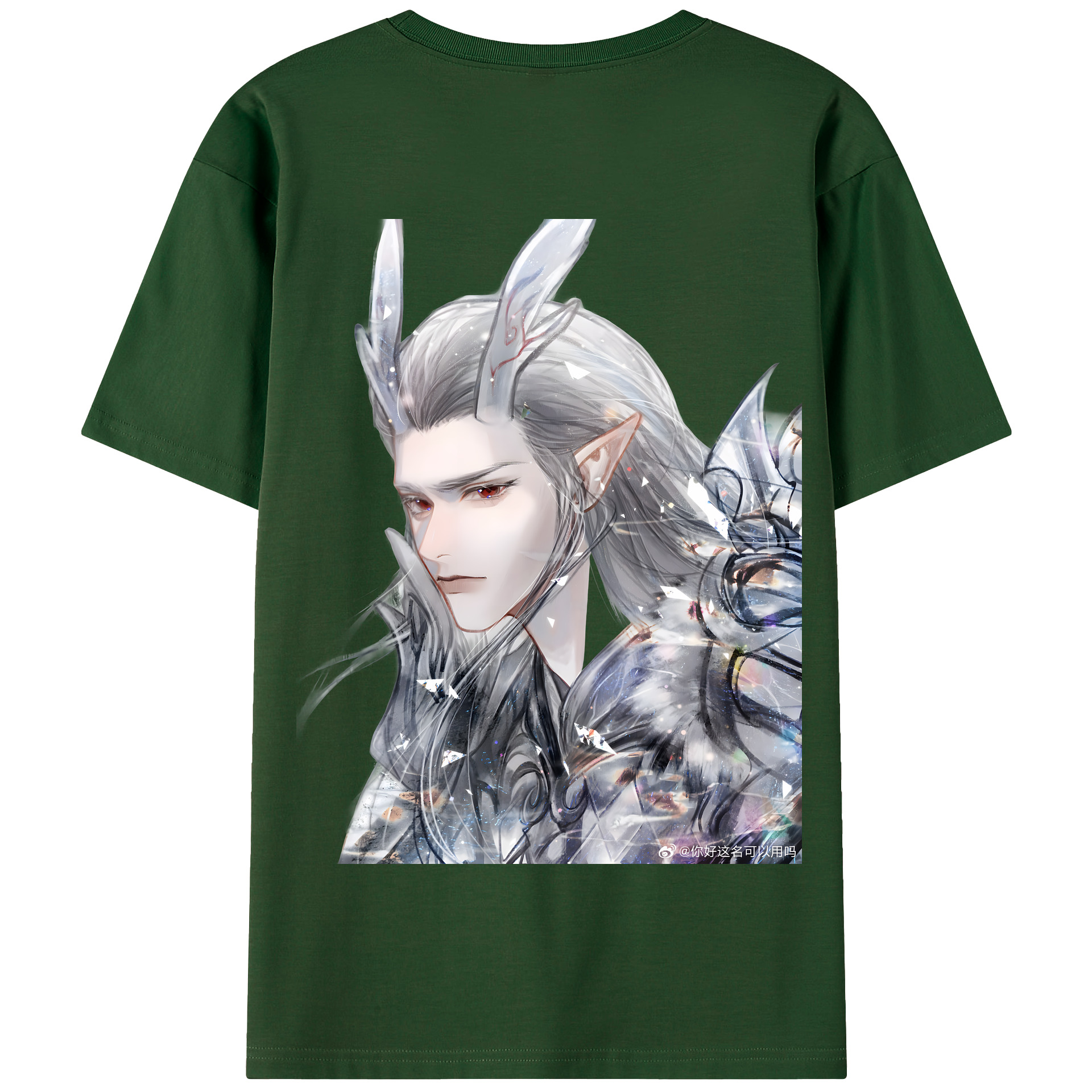 （画像用） Ne Zha 2 ナタ 魔童の大暴れ 綿100％半袖Tシャツ（背面プリント）